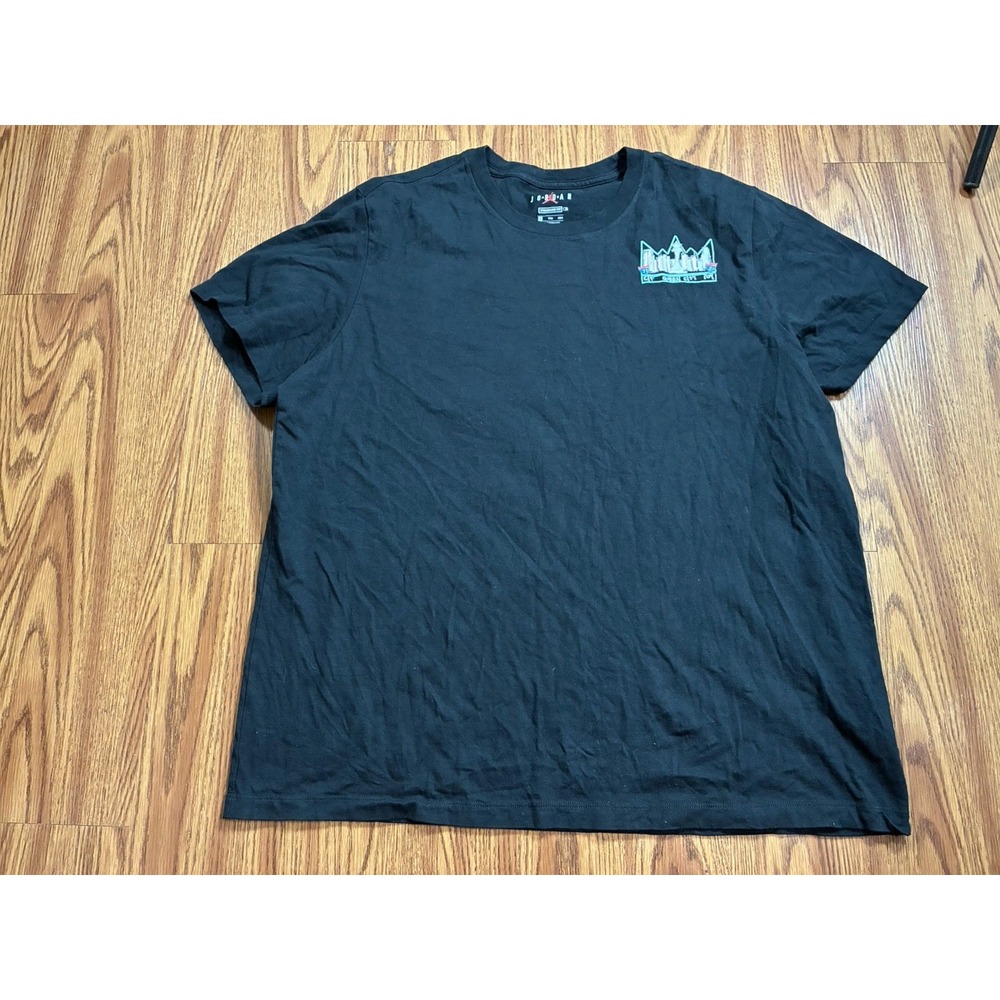 #M119 Men 2XL Jordan Shirt Charlotte Hornets Queen City Graphic On Back Cotton